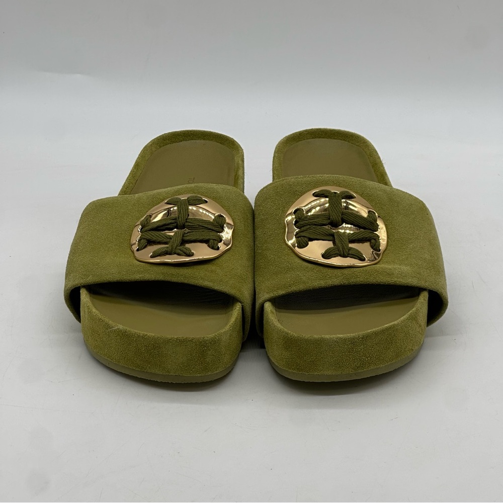 Tory Burch Woven Double T Suede Platform Sandals. Size 9 - Picture 3 of 10